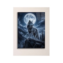 Bozkurt Ve Dolunay A3 Metal Poster Gri Kurt, Ay Işığı Ve Dağ Manzaralı Dekoratif Duvar Tablosu Çok Renkli - 938038119 Çok Renkli - 938038119 Çok Renkli