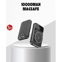 15w Kablosuz Şarj Özellikli 10000 Mah Powerbank Type-c Semeglbl - 14 Hızlı Şarj siyah