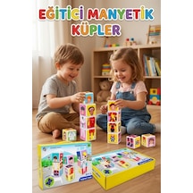 Manyetik Oyuncaklar Meslekler Küpü 6 Parça - Eğitici Zeka Ve Akıl Oyunu - Mıknatıslı Blok Seti 3+ Yaş