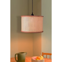 Istanbul Serisi Seda Hazeran Avize Sarkıt 35cm Ahşap