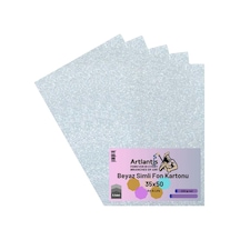 Beyaz Simli Karton 35x50 5 Adet Artlantis Simli Karton Beyaz 5 Adet 35*50