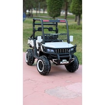 Utv X Alpha 24 Volt 4 Çekerli 800 Watt Akülü Araba Eva Teker Beyaz
