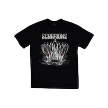 Stoned&Fame Erkek Siyah Scorpions Baskılı T-shirt SIYAH