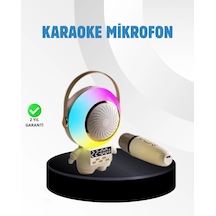 Mey İthalat Renkli Işıklı Astronot Mini Bluetooth Speaker Ve Karaoke Mikrofon