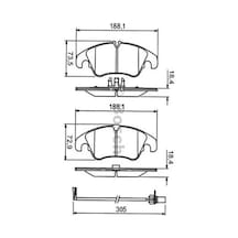 BOSCH 986495110 Fren Balatası Ön A4 07- A5 07- A6 11- A7 10- Q5 08-