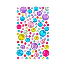 Renkli Taş Rhinestone Sticker Yapışkanlı Saç, Yüz, Tırnak, Vücut Ve Süs Taşı Pembe