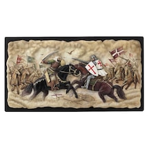 Veronese Koleksiyon Haçlı Müslüman Hıttin Savaşı Kabartma Tablet Figür 42x23cm