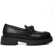 Greyder 31005 Kadın Siyah Hakiki Deri Loafer Ayakkabı-137-siyah