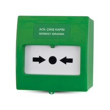 Teknim Tfb-3165g Acil Çıkış Kapısı Serbest Bırakma Butonu, Yeşil