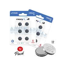 Maxycell 12 Adet 1632 Cr1632 Dl1632 3v Lityum Düğme Pilleri