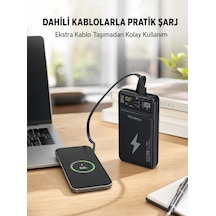 Powerbank 10000 Mah Dijital Göstergeli Taşınabilir Yeni Nesil - Lisinya Siyah