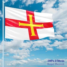 Guernsey Bayrağı - 100x150 Cm 1 Metre X 1,5 Metre - Raşel Kumaş 1
