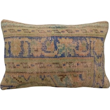 Zehra Abla Halı Vintage El Dokuma Dekoratif Halı Kırlent Yastık Kılıfı 6663 Çok Renkli