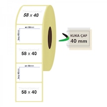 58mm X 40mm Termal Etiket Terazi Etiketi 20 Adet Rulo