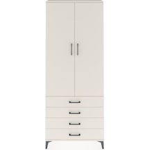 Arges Dolap 2 Raflı 4 Çekmeceli Tek Askılı 88x30x221 Aytaşı-a... Aytaşı