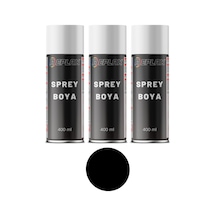 3 Adet Ral 9005 Mat Siyah Sprey Boya 400 Ml.