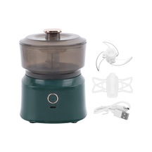 Elektrikli Kıyma Makinesi Elektrikli Soyma Sarımsak Ezici Mutfak Gıda Doğrayıcı Usb Şarjlı Kıyma Makinesi Sebze Doğrayıcı Mutfak Aletleri Yeşil Siyah