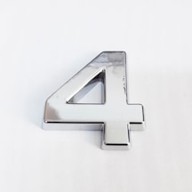 Cemax 4 Rakamı 3,75 Cm Krom Yapışkanlı