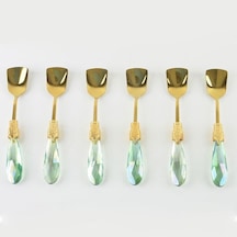 Diamond 6 Parça Tatlı Ve Dondurma Kaşığı Yeşil Titanyum