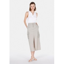 Colin's Colins Maxi Length Düz Fermuarlı Kadın Taş Etek Cl1073052 Cl1073052 Q1.v1 Stn Taş