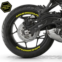 Rks Qj Motor Srk 250rr Motosiklet Jant İçi Sticker Etiket Modeli Neon Sarı Yeşil