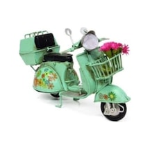 Dekoratif Metal Scooter Sepetli C1324
