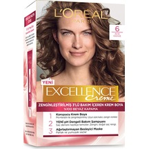 2 Adet Excellence Saç Boyası Açık Kahve No:6