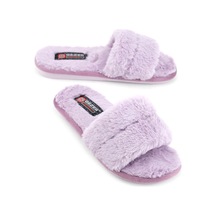 Gezer Kışlık Kadın Peluşlu Ev Bahçe Terlik Mor