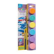 3 Adet Carioca Tempera Suluboya Süper Yıkanabilir Fırçalı Pastel Renkler 6 25ml Diğer