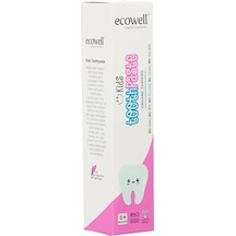 Ecowell Florürsüz Çocuk Diş Macunu, Organik & Vegan Sertifikalı, Karadut Özlü, 6 Ay Ve Sonrasına Uygun, 75gr
