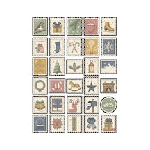 Yılbaşı Kış Vintage Sticker Seti 150 Adet - 5'li Mega Paket No19 - Laptop Defter Ajanda Çok Renkli