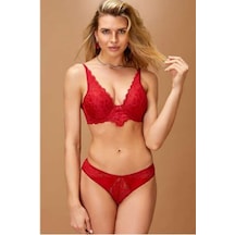 Nurteks 4425 Dolgulu Sütyen Külot Takım-bordo Bordo