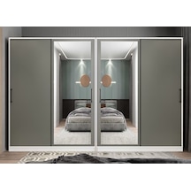 Albero Sürgülü Çekmeceli Gardırop Dolap Fb 240cm Montaj Dahil