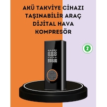 150 Psı Dijital Hava Pompası Akü Takviye Ve Powerbank Özellikli - Lisinya