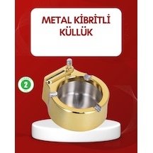 Mey İthalat Metal Küllük Gizli Ateşleme Sistemli Şık Tasarım