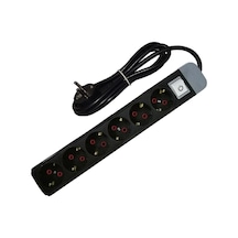 Asgrup-as61ak 6lı Akım Korumalı Priz 1.5 Metre Anahtarlı 150 Joule