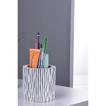 Kalemlik Masa Kalemliği Organizer Kalemlik Beyaz Renk Model 78 Çok Renkli