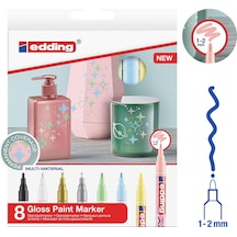 Edding 751 Gloss Paint Marker Ana Renkler 1-2 Mm 8Li Set