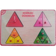 Bu-bu Ahşap Puzzle Üçgen Kesirler.