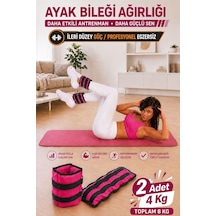 Spor Byfit 4 Kg x 2 Adet Pembe El veya Ayak Bileği Ağırlığı Pembe