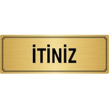 Metal Yönlendirme Levhası, Departman Kapı İsimliği İtiniz 7x20 cm Altın Renk