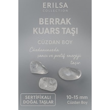 Sertifikalı Berrak Kuvars Taşı Kütle 10-15 Mm Cüzdan Boy Poziti
