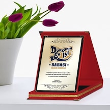 Kişiye Özel Kırmızı Plaket (Babalar Günü Temalı) 4