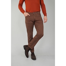 Bisse Erkek Kahve Chino Pamuklu 5 Cepli Spor Pantolon Pns25y25103 D11 Kahverengi