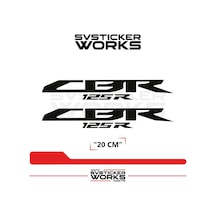 Honda Cbr 125r Sticker Uyumlu Yazı Yüksek Kalite Özel Kesim Folyo 2'li Set Siyah