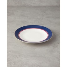 Carny Bone Porselen Servis Tabağı 25 Cm Lacivert Çok Renkli