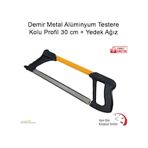 Demir Metal Alüminyum Testere Kolu Profil 30 Cm + Yedek Ağız N11.1813