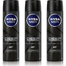 Nivea Men Deep Dimension Erkek Sprey Deodorant 3 x 150 ML