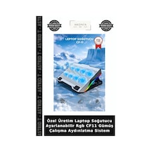 Özel Üretim Laptop Soğutucu Ayarlanabilir Rgb Cf11 Gümüş Çalışma Aydınlatma Sistem
