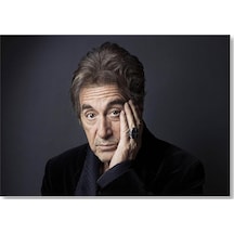 Cakasepetim Al-pacino Yaralı Yüz Gri Fon Ahşap Mdf Tablo